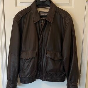 Wilsons Leather Dark Brown Bomber Jacket